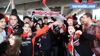 Les supporters Toulonnais arrivent au Stadium de Toulouse [upl. by Farrish]