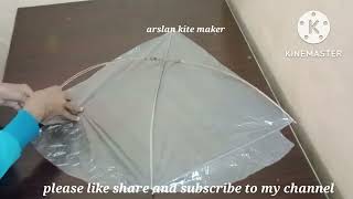 Perfect Sharla Kite Making With Plastic Bag Phadar Kite Banane ka TarikaPatangbazi lover [upl. by Oinotnaesoj]