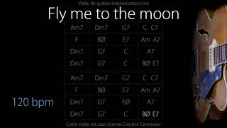 Fly Me To The Moon JazzSwing feel  Backing Track [upl. by Atenik784]