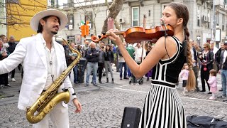 WELCOME to ITALY 🇮🇹 L italiano  Daniele Vitale amp Karolina Protsenko  Violin amp Sax Cover [upl. by Moersch121]