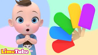 Popsicle Finger Family If You’re Happy And You Know It Nursery Rhymes  Kindergarten  LimeAndToys [upl. by Rialc]