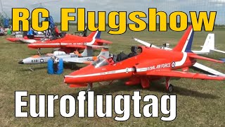 RC Flugshow auf dem Euroflugtag mit ferngesteuerten Flugzeugmodellen [upl. by Kimmi]