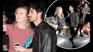 Joe Jonas is mobbed by fans as he enjoys a night out with brother Kevin at Chiltern Firehouse [upl. by Bounds665]