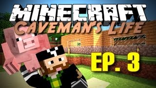 Minecraft Cavemans Life  Ep 3 ZOMBIE LAVA BATHS [upl. by Sonitnatsok]