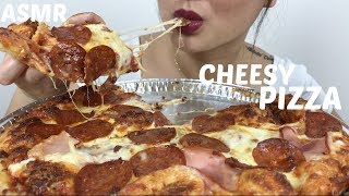 Cheesy Meat Lovers PIZZA  ASMR Eating Sounds  NE Lets Eat [upl. by Babara]