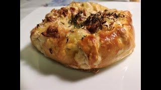 Puff Pastry Melted Camembert cheese Filled with Bacon Potatoes and Cheese Perfect Evening Snack [upl. by Siegfried248]