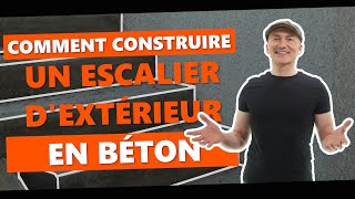 Comment construire un escalier dextérieur en béton [upl. by Aiyram79]