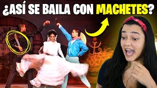 REACCIONANDO A BAILES MEXICANOS 🇲🇽 LOS MACHETES baile folklorico  Reaccionando a México [upl. by Llirred951]