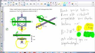 Fysik 2  Blandade provuppgifter  Uppgift 10  Magnetfält  kompass [upl. by Lytsirk]