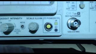 Tektronix 2445A power button mechanical indication of power status [upl. by Eiliak]