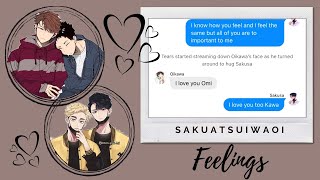 Feelings 12  Haikyuu Text  Sakuatsuiwaoi [upl. by Ddet247]