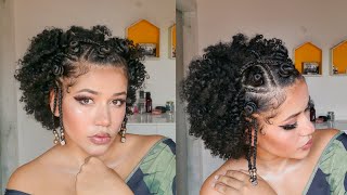 Penteado AFRO estiloso para cabelo crespo cacheado  Lalá Araújo 🤎🤎 [upl. by Tonya]