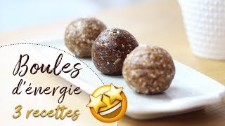 TRIO DE BOULES DENERGIE  VEGAN amp SANS GLUTEN [upl. by Asilav]