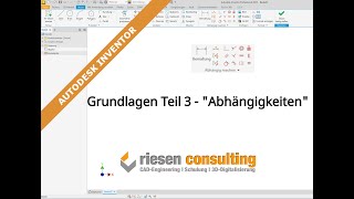 Autodesk Inventor 2023  Grundlagen Teil 36 Abhängigkeiten erstellen Deutsch Schulung Tutorial [upl. by Cowey]