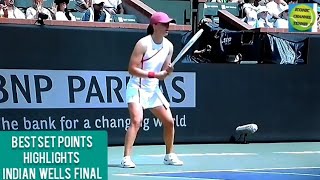 IGA SWIATEKMARIA SAKKARIBEST SET POINTS HIGHLIGHTSINDIAN WELLS FINAL [upl. by Merat]