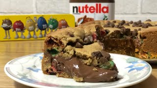 Como fazer TORTA DE COOKIES  com MampM’s e Nutella [upl. by Bouchard]