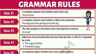 Basic Grammar Rules English Sentence Structure [upl. by Enait]