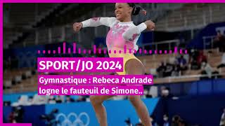 jo 2024 gymnastique Rebecca Andrade logne le fauteuil de Simone biles [upl. by Atteram]