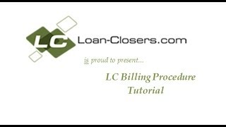 LC Website Tutorial  Billing Procedure [upl. by Lodhia]