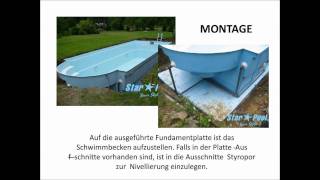 Gfk Schwimmbecken Montage Bau starpool Anleitung erdarbeiten Schritt für Schritt [upl. by Zaria611]