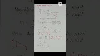 12th physics Lens equation with Lateral magnification shorts [upl. by Eric]