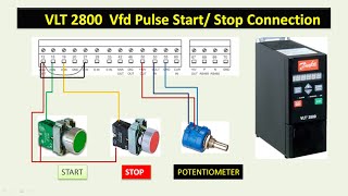 danfoss VLT 2800 start stop connection and programming [upl. by Garcia]