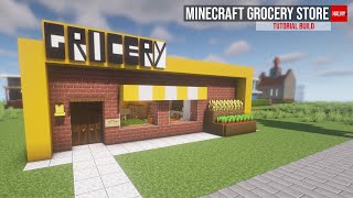 Minecraft grocery store  Tutorial build [upl. by Debbie705]