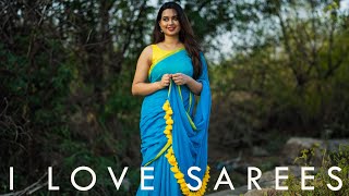 Season of Mist Border Saree  Blue Cotton Saree with Border  I Love Sarees shorts [upl. by Omero]