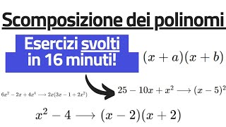 Esercizi sulla scomposione dei polinomi risolti [upl. by Oiracam]