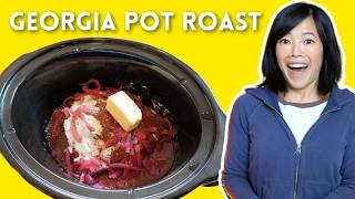 Best 5Ingredient Slow Cooker Pot Roast Ever  Georgia Pot Roast [upl. by Secilu921]