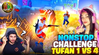 Nonstop Gaming 😱 Challenge Tufan ff 🥵 For 1 vs 4 On LiveGarena Free Fire 🔥 [upl. by Ylloh]