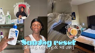 SUNDAY RESET ☆ deep cleaning organising bedroom amp self care [upl. by Aluor]