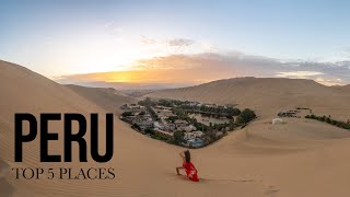 TOP 5 PLACES TO VISIT IN PERU [upl. by Nayrda]