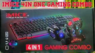 imice 4 in 1 gaming combo unboxingমাথা নষ্ট প্রাইজে gaming 4 in 1 combo IMICE [upl. by Ierdna]