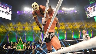 Rey Mysterio goes for the 619 against Randy Orton WWE Crown Jewel 2018 WWE Network Exclusive [upl. by Reseta]