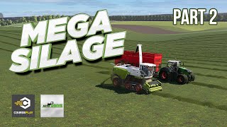 Mega Silage  Part 2  Fully Automated with AutoDrive and Courseplay  FS19 [upl. by Arodnahs]