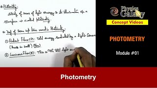 Class 12 Physics  Photometry  1 Photometry  For JEE amp NEET [upl. by Brockwell]