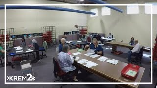 Hand recount in primary race for commissioner of public lands begins [upl. by Ylrebmit]