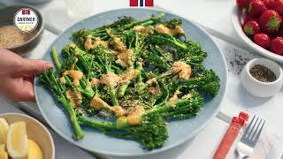 Brokkolini med misodressing [upl. by Hilten]