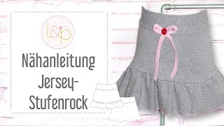 Nähanleitung lillesol JerseyStufenrock  einen ganz leichten Jerseyrock nähen [upl. by Eliezer]