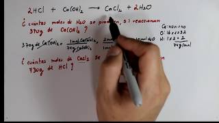 Estequiometría Cálculos GramosMol en una reacción Química [upl. by Sanborn30]