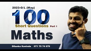 100 Short Questions Session 1  Grade 11  OL Maths [upl. by Savitt395]