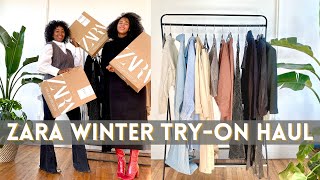 ZARA TRYON HAUL  WINTER HAUL 2020  BASICS AND HOLIDAY DRESSING PIECES  THE YUSUFS [upl. by Namsaj73]