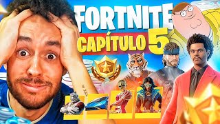 REACCIONANDO al PASE DE BATALLA NIVEL 100 NUEVO CAPÍTULO 5 FORTNITE  TheGrefg [upl. by Wie]