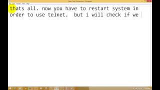 How to install telnet on windows 8 and 81 [upl. by Rovelli]