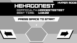 Super Hexagon All 6 Levels Completed with 100 Seconds amp Game Ending  Game 100 Completed [upl. by Sammer]