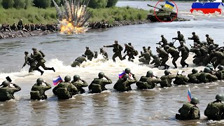 War Today 8000 Russian Soldiers Swim Across River to Escape Ukraine [upl. by Nennerb]