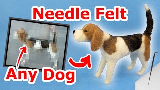 Needle Felting a Dog from a Photograph – Tutorial for a Beagle [upl. by Fidelis]