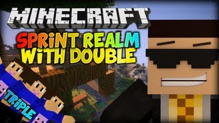 Minecraft Sprint Realm w Double Round 5  quotMY HOUSEquot [upl. by Nwahsyt]