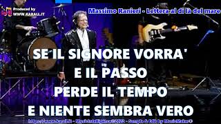 Massimo Ranieri  Lettera di là dal mare Karaoke Instrumental [upl. by Nosyrb]